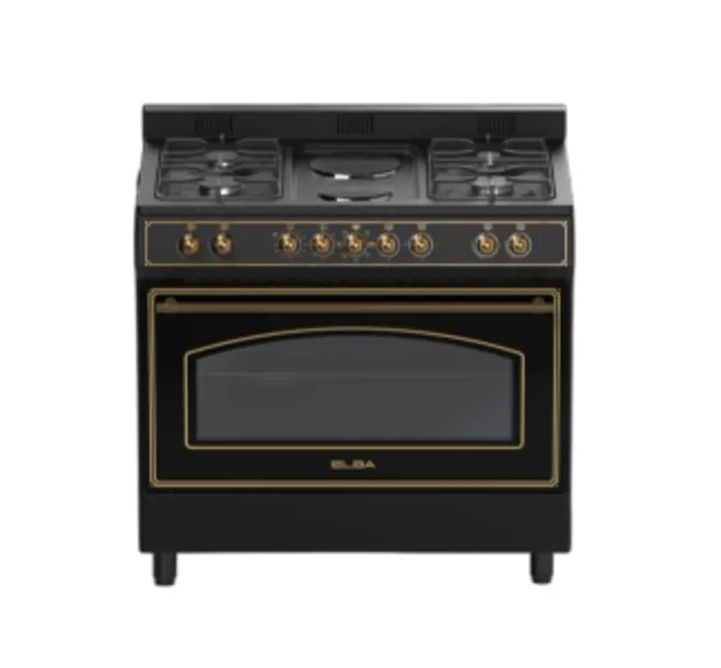 Elba 04/9S4EX737KB - 4 Gas Burner + 2 Electric + Multifunction Oven 90cm