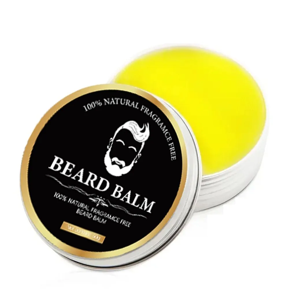 Natural Fragrance Free Beard Balm - Softening & Styling Care for Men - Black