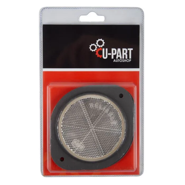 U-Part Reflector Round Wht 76mm 2pk