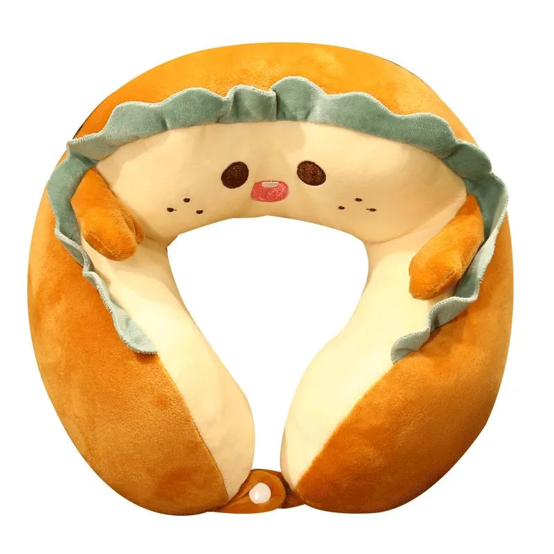 Cartoon U Shaped Travel Neck Pillow Lovely Bread