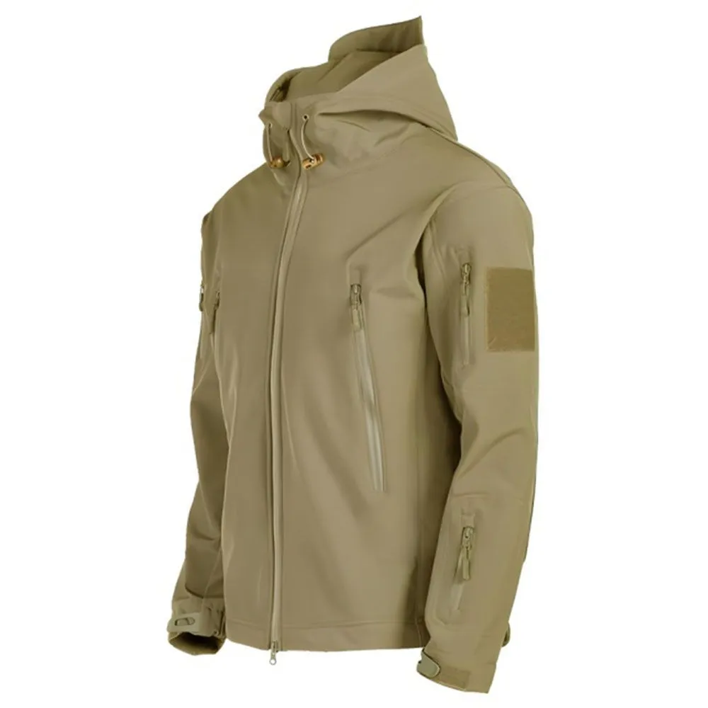 Outdoor Jacket Waterproof Shark Skin JacketMens Tactical Jacket with Hood