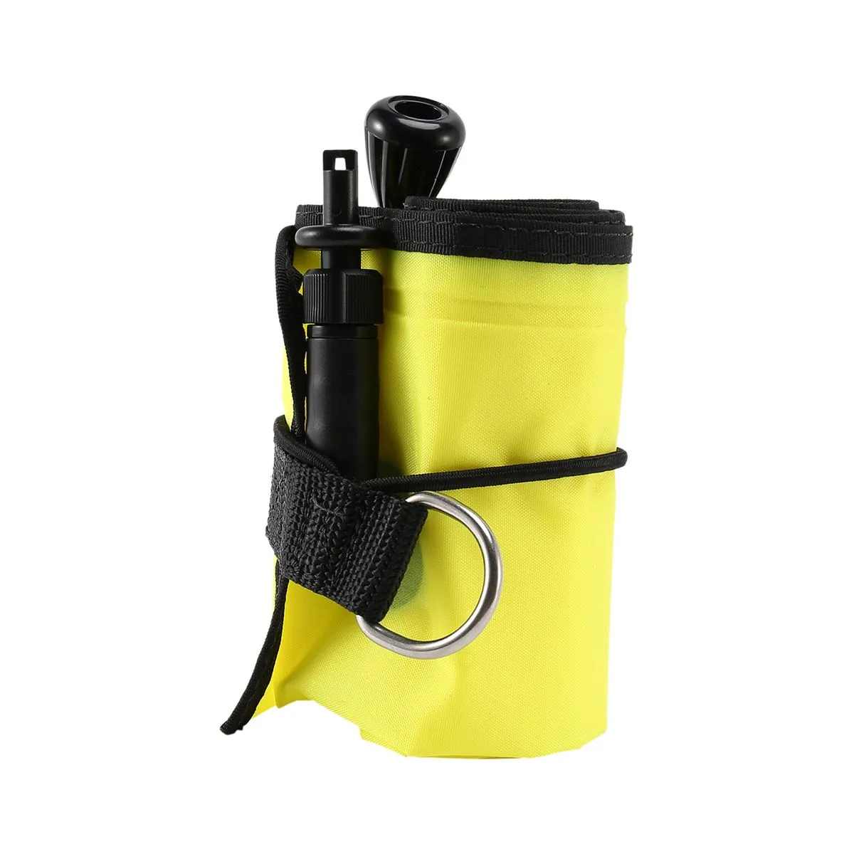 1M Scuba Diving Inflatable Float Signal Tube Sausage,Yellow