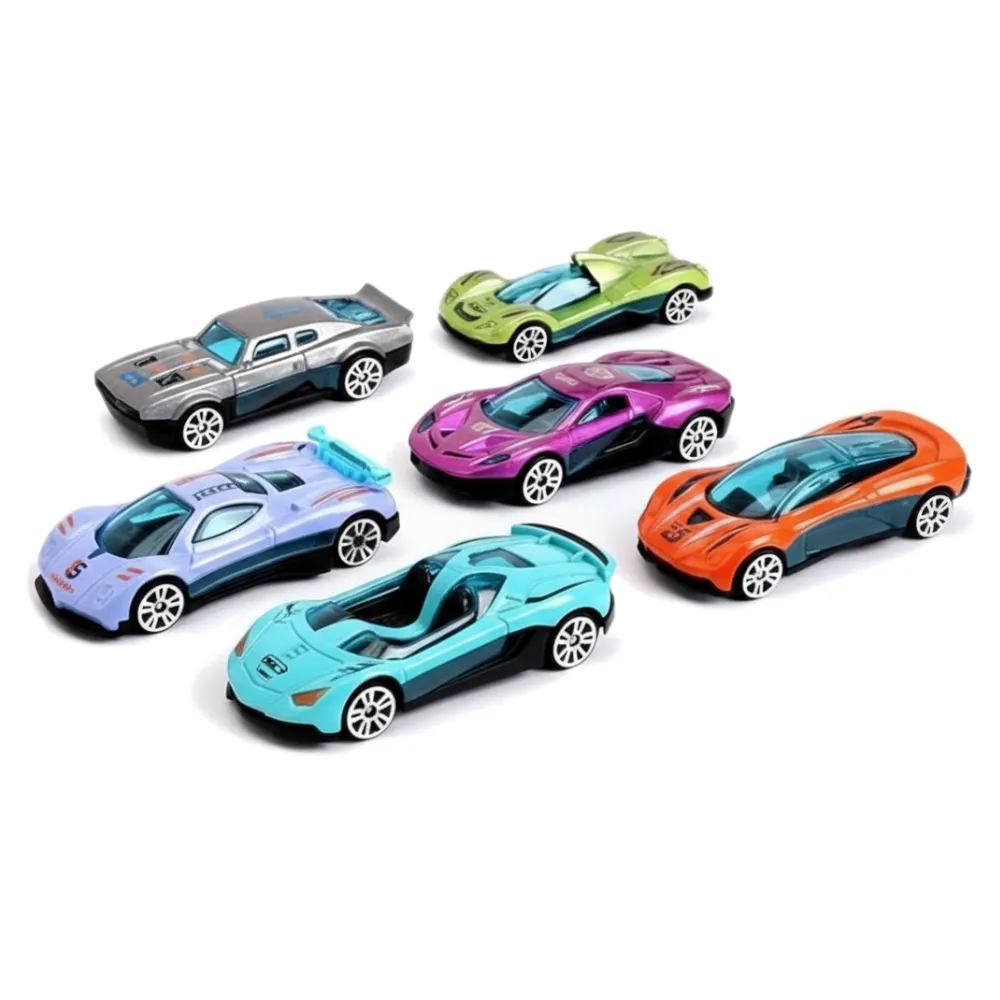 Alloy Team Mini Die-Cast Toy Car Set - 6 Pieces