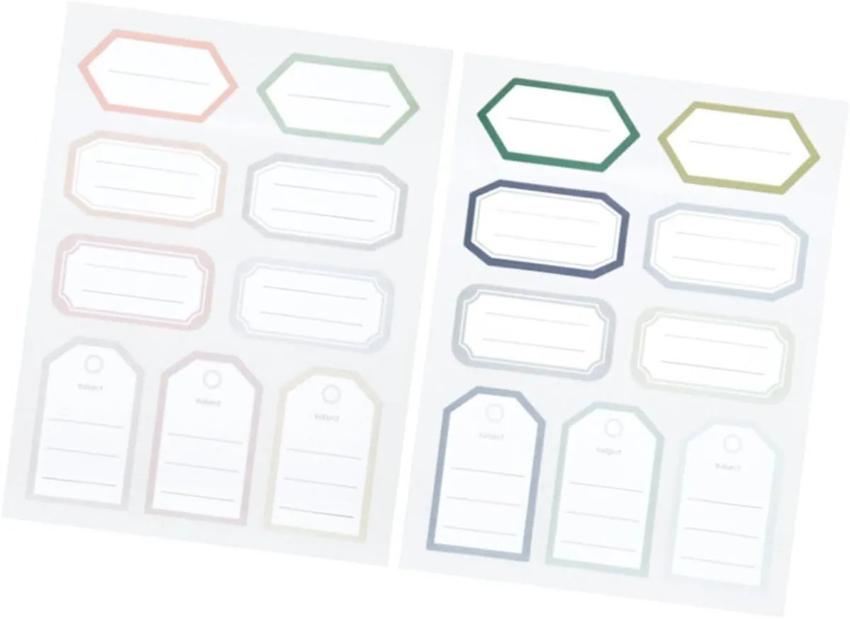 5Sheets Creative Name Stickers of Adhesive Labels for Bottles Office