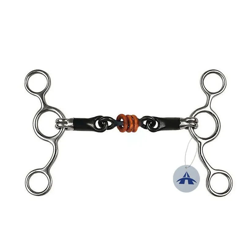 Horse Snaffle Roller Loose Mouth Snaffle Bit Wire Wrapped Mouth