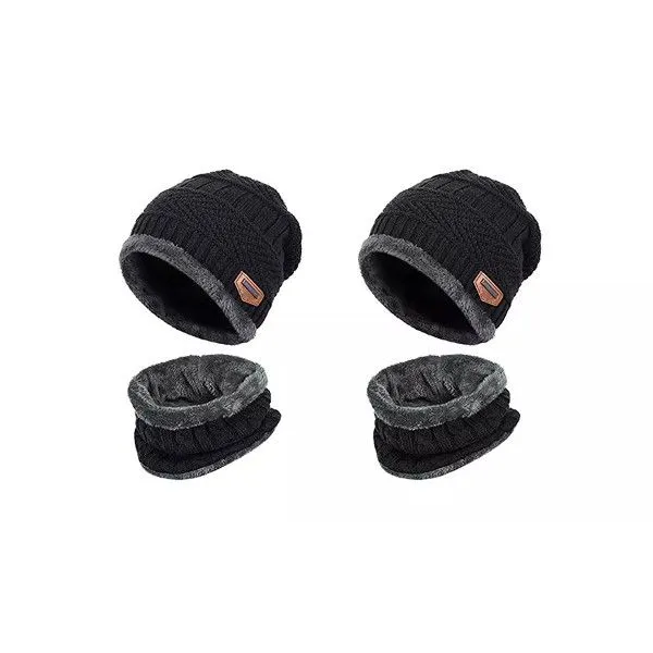 Twin Pack Hat & Scarf - Black