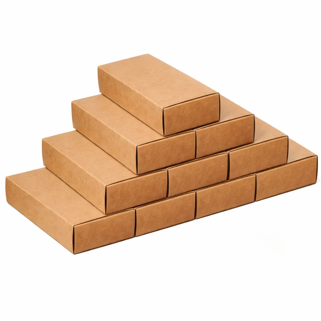 SleekTech Kraft Paper Drawer Gift Boxes - Eco Storage Packaging (10 Pack)