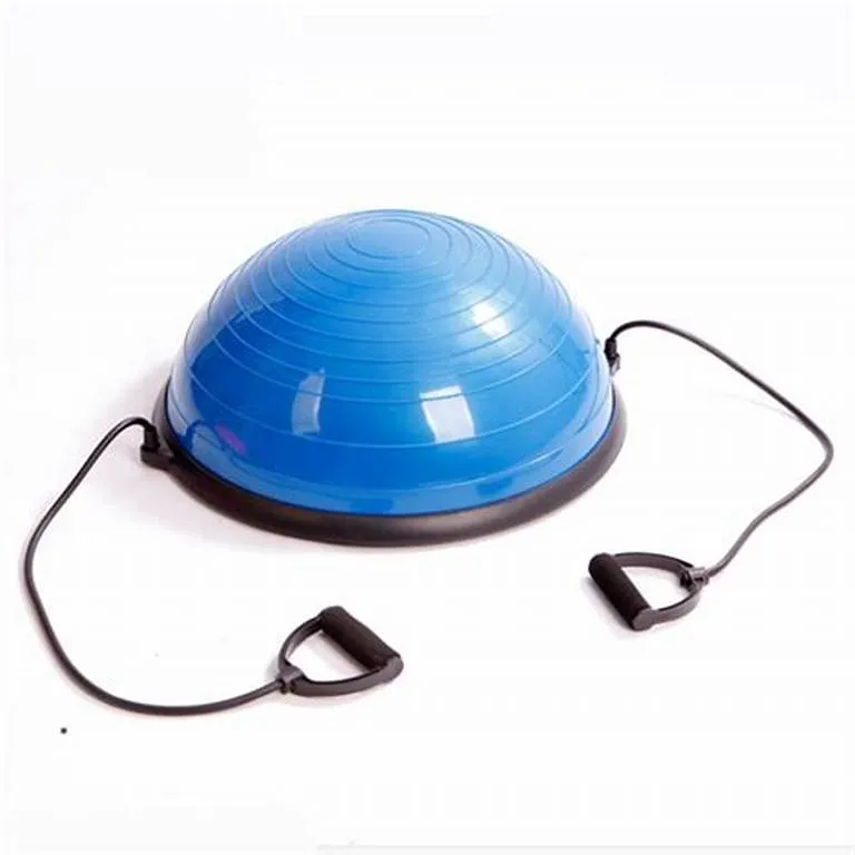 Yoga Fitness Exercise Balance Ball with Resistance Bands - Blue