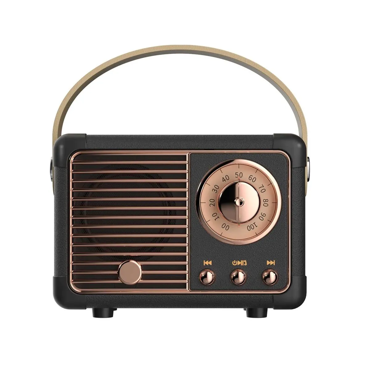 Retro Bluetooth Speaker,Mini Wireless Bluetooth Speaker - Black