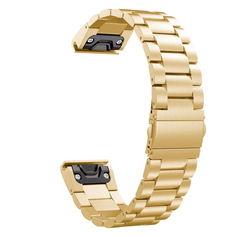 5by5 President Style Quick Release Strap for Garmin 22mm - Gold