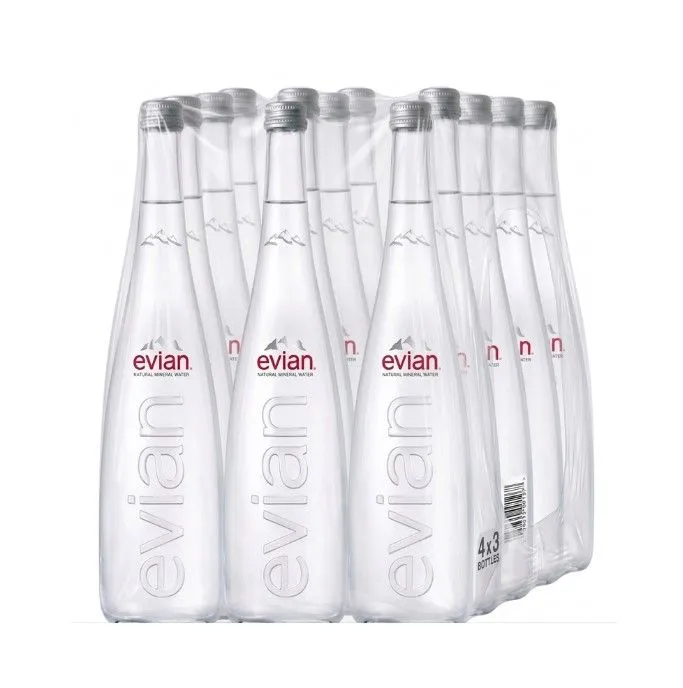 Evian Live Young Still Water Glass Bottle 750ml - Pack of 12
