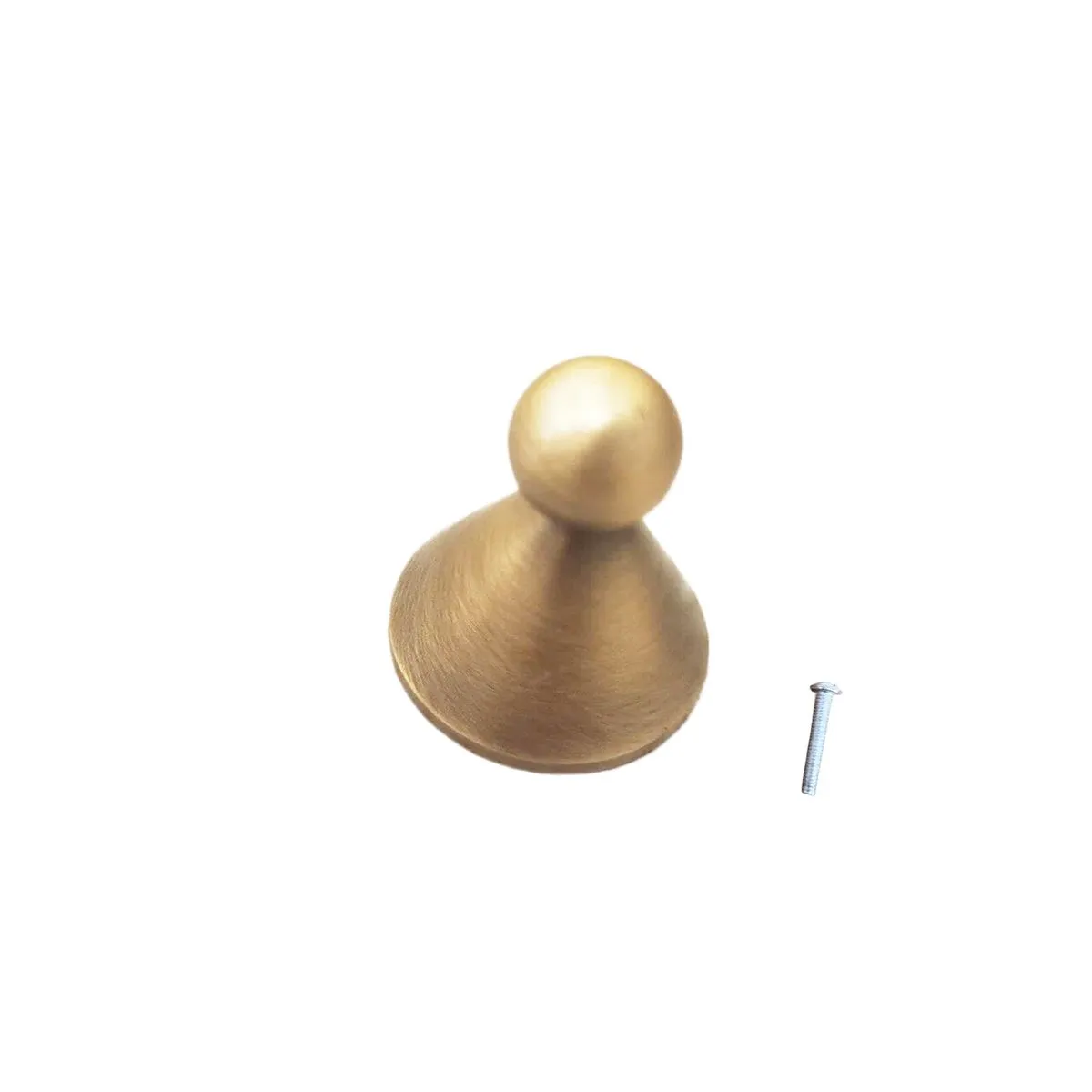 Solid Brass French Cone Base Knob Single Hole Kitchen Cupboard Drawer