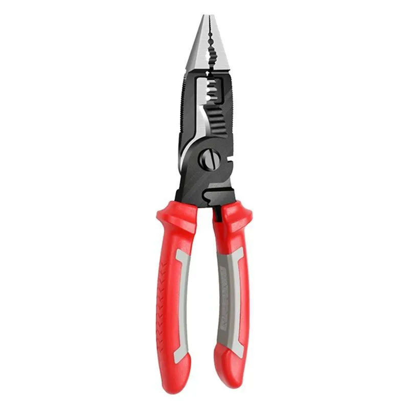 1Pc 6 In 1 Electrician Long Nose Pliers Cable Cutter Stripper