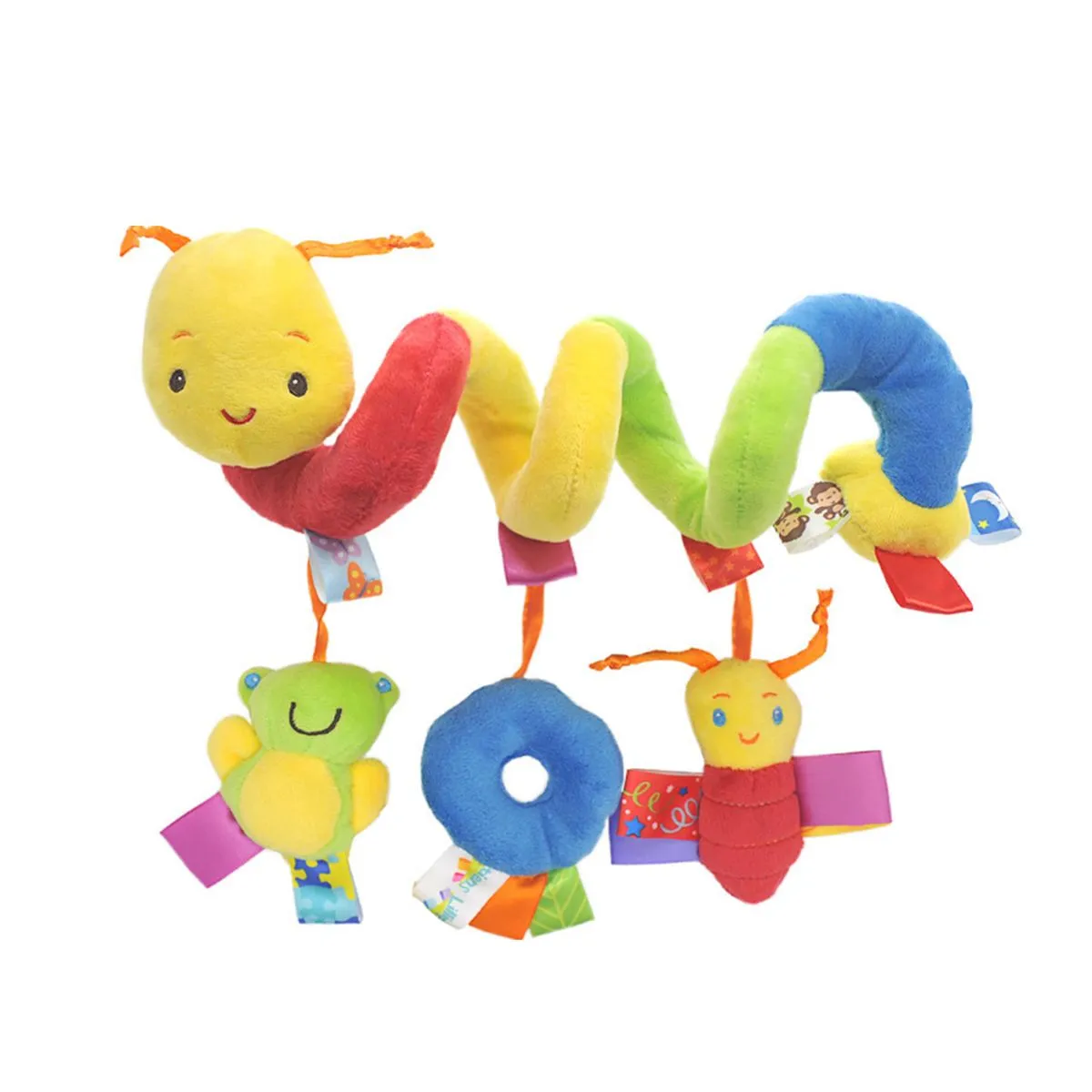 Spiral Car Seat & Stroller Activity Toy-Baby Sensory Toys Soft Hanging Toys