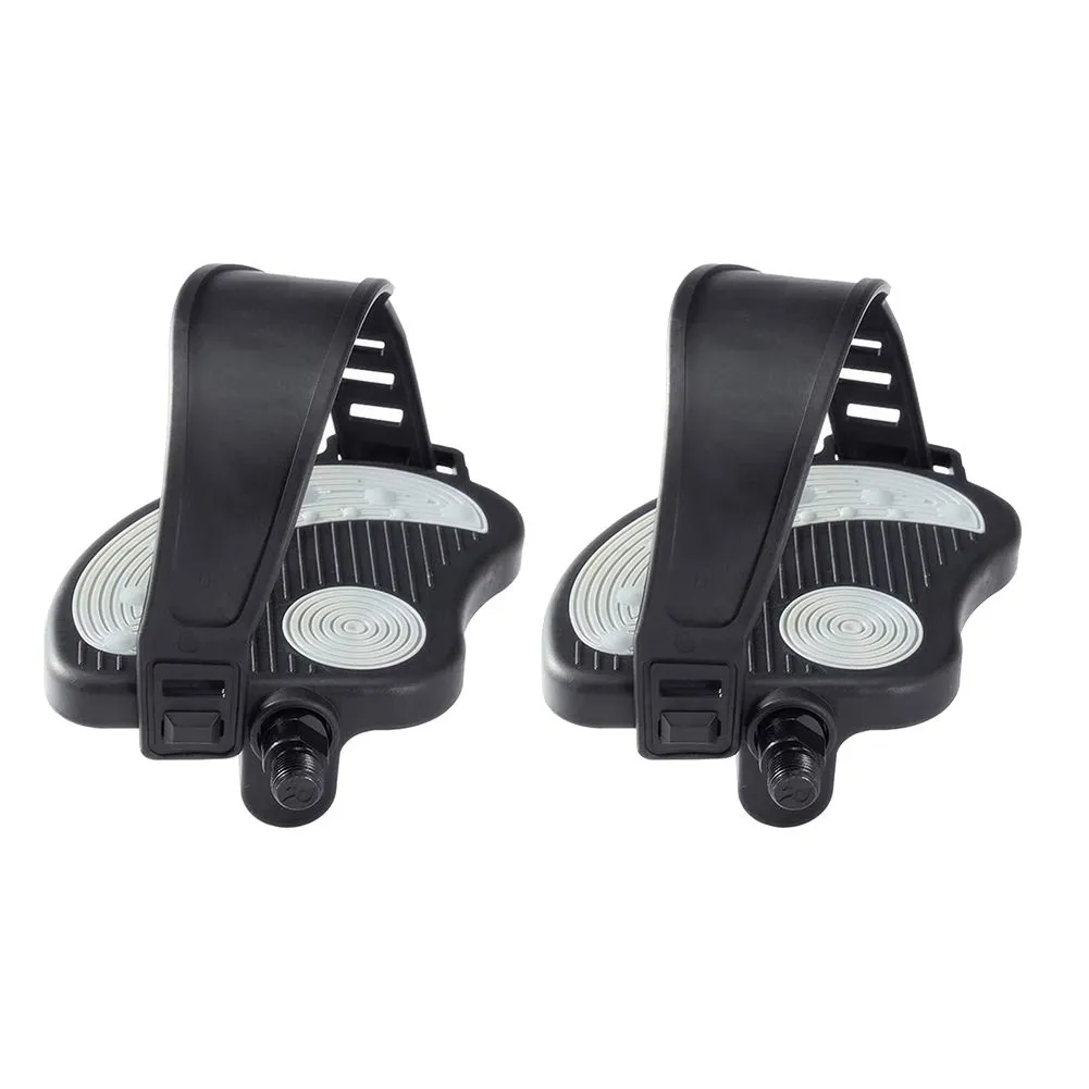 Exercise Bike Pedals with Straps, 9/16inch Daily Use