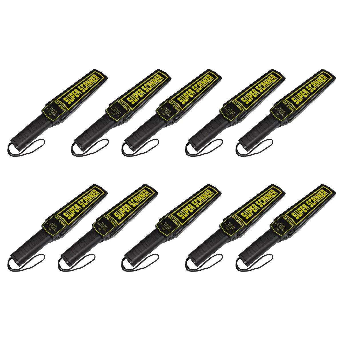 Handheld High Detection & Accuracy Security Metal Detector Scanners - 10 Pieces