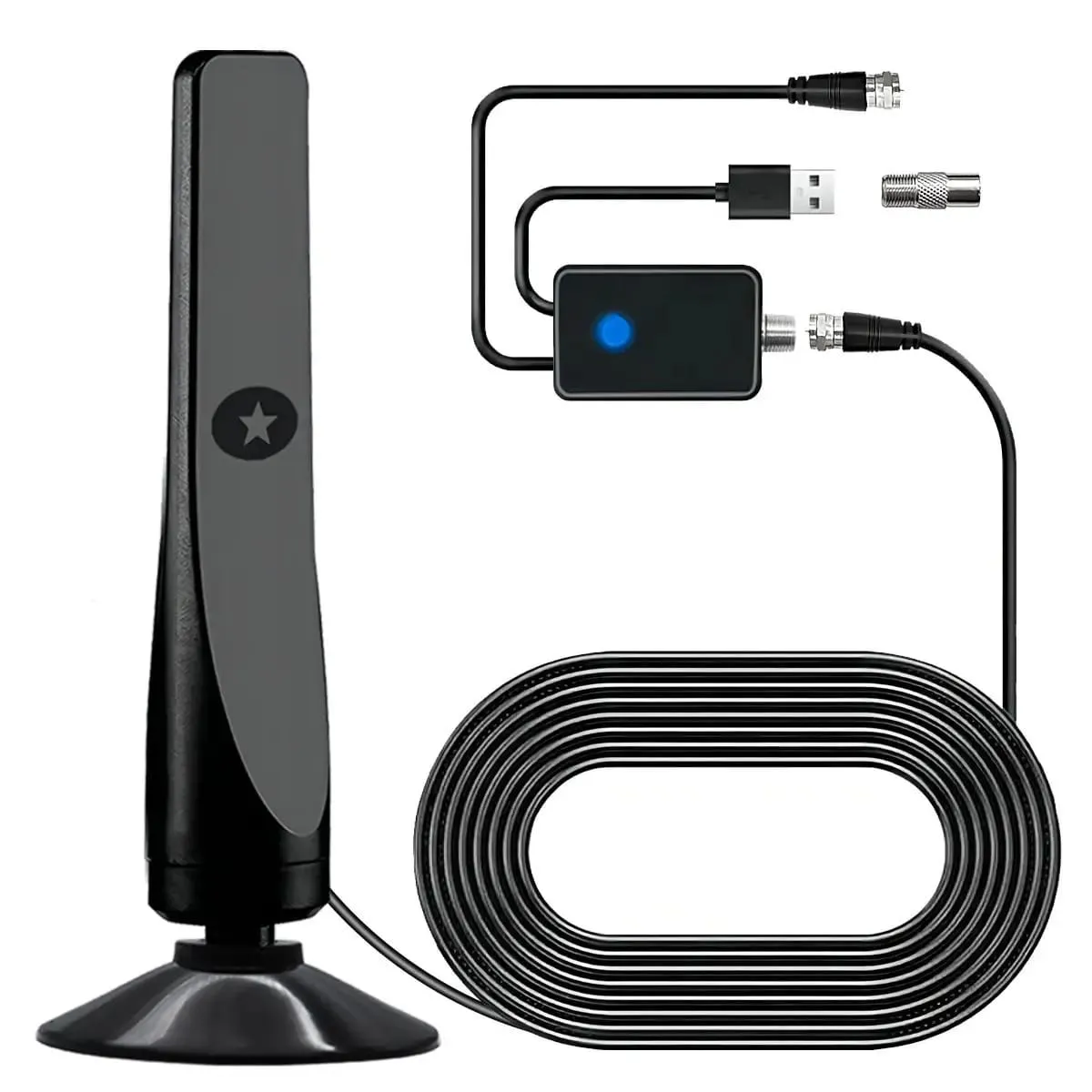 Amplified Indoor Digital TV Antenna With Signal Booster