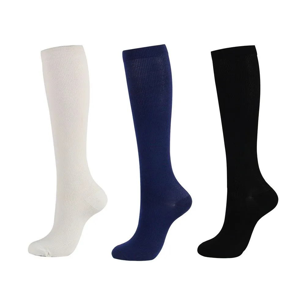 Compression Socks for Men and Women Long Pairs 3 Pcs -Running Gym Cycling