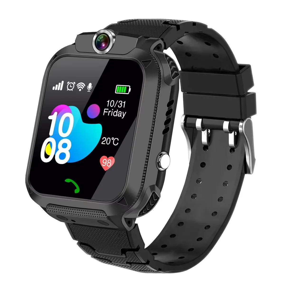 Kid Smart Watch GPS Tracker 2G SIM Card for Call(no including Card)Black