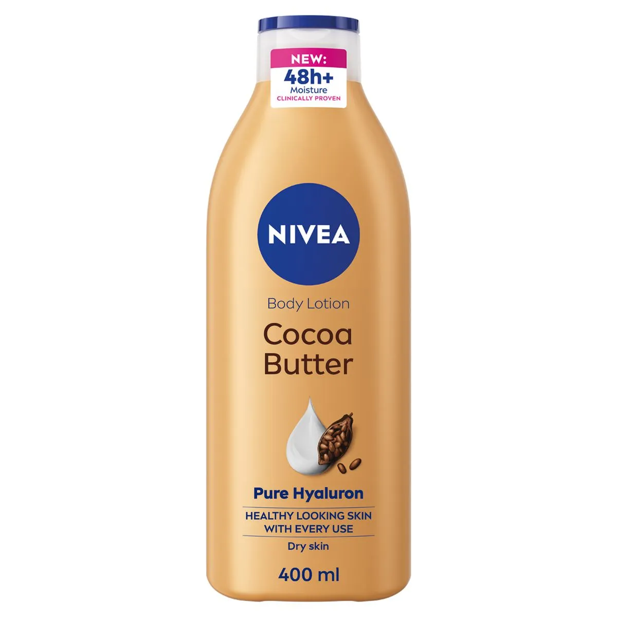 NIVEA Cocoa Butter Body Lotion with Deep Moisture Serum & Vitamin E, 400ml