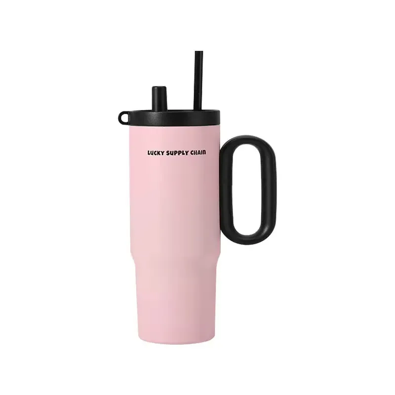 Large-Capacity 316 Stainless Steel Drinking Straw Insulated Water Cup