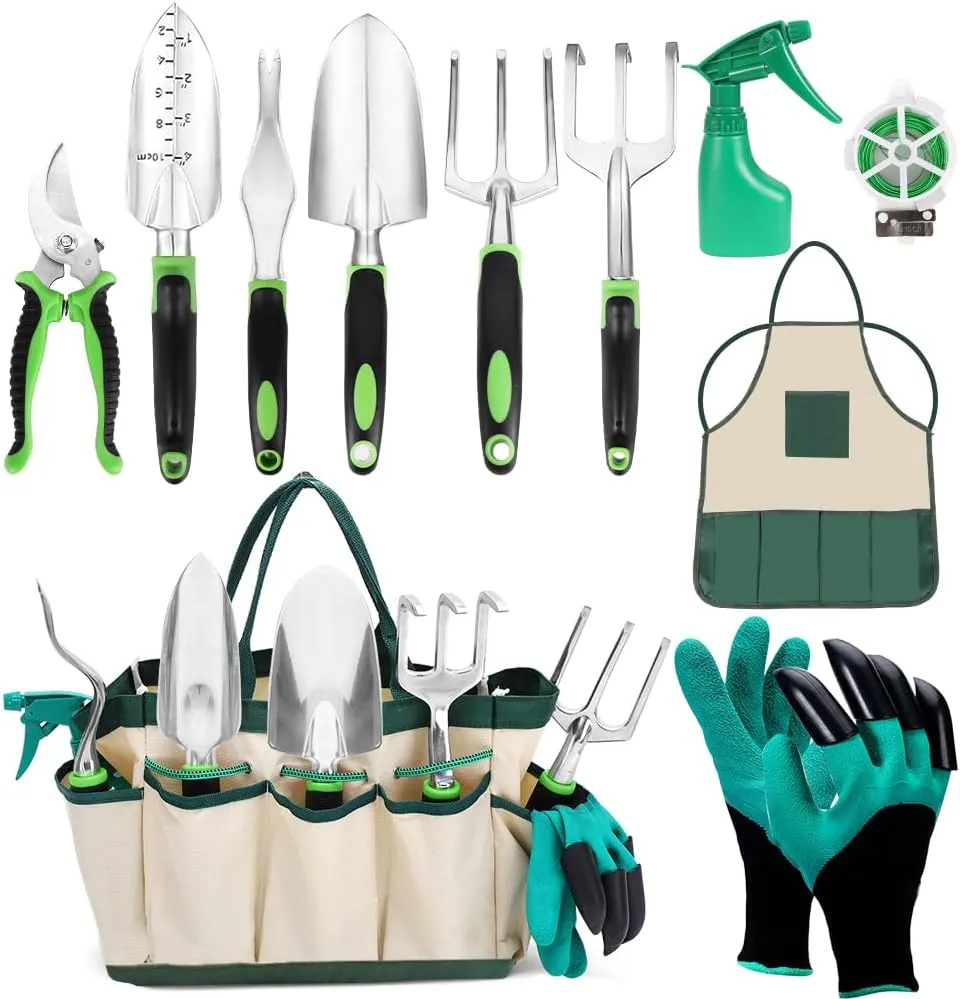 11 Pieces Garden Tool Set, Portable Storage Bag