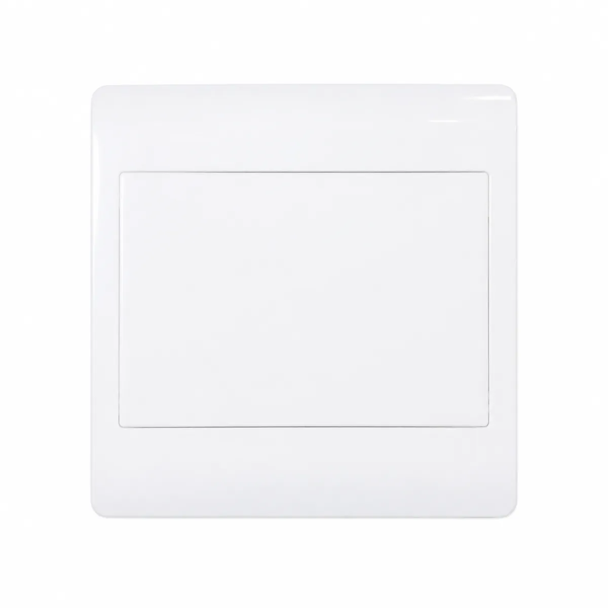 Modern White Blank Wall Plate Cover 4x4 - 5 Pack