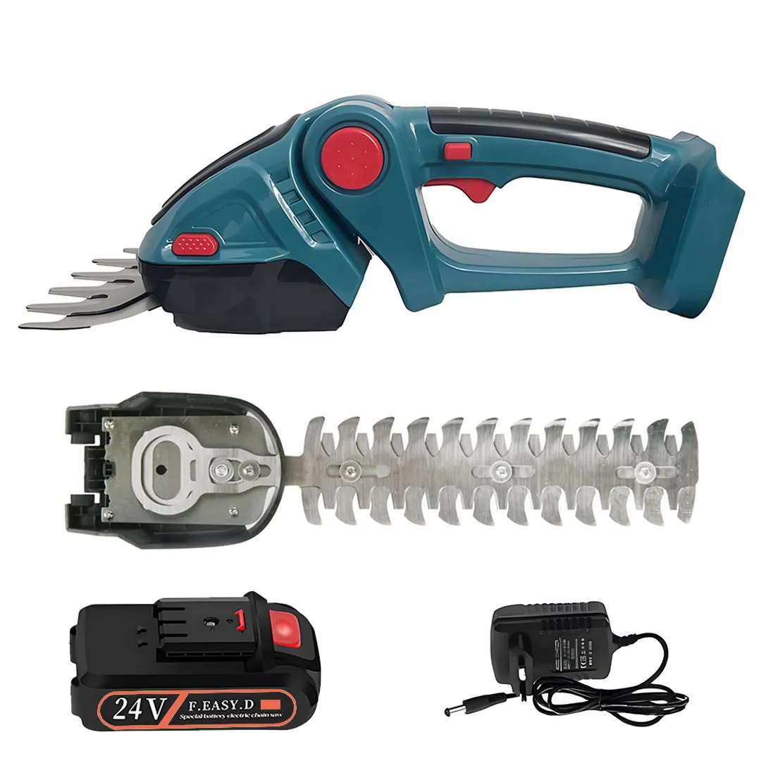 Hedge Trimmer 2 in 1 Cordless Grass Shears 500W Hedge Scissor With Battery