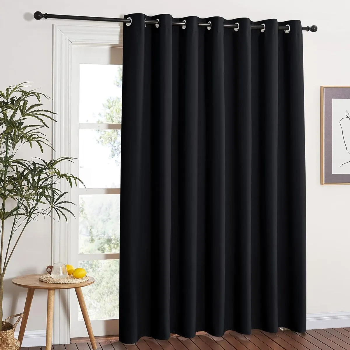 Blackout Curtain 90% Darkening Curtains Readymade for Bedroom - 2.2m x 1.4m