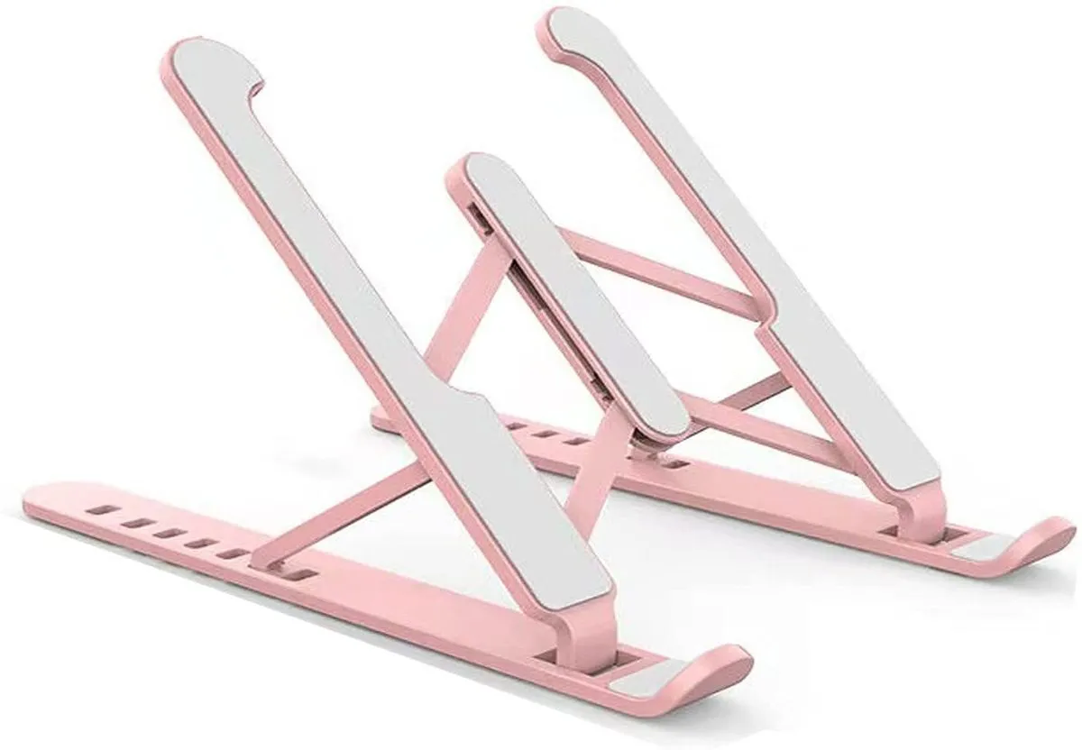 CellTime™ X-Stand-2 Adjustable Plastic Foldable Cool Portable Laptop Stand - Pink