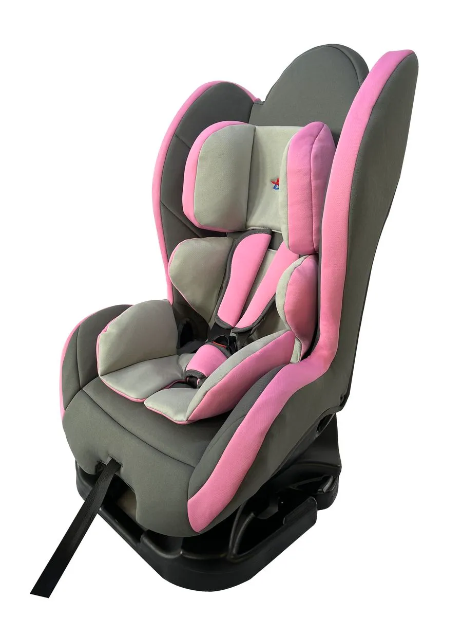 Baby Safety Car Seat Carrier (0-25KG / 0-6 years) - Grey & Pink