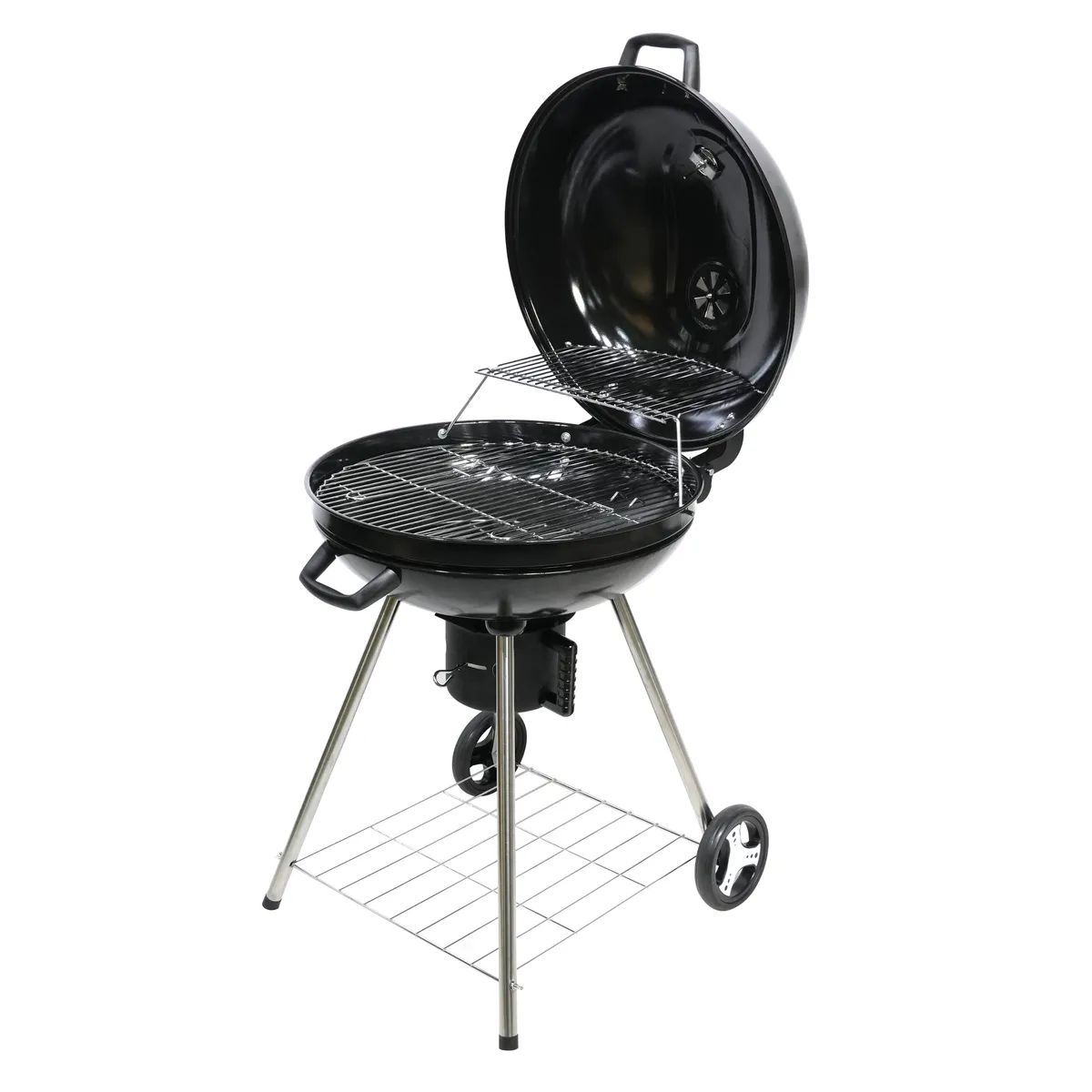 BraaiBoss 57cm Premium Charcoal Kettle Braai - Hinged Lid, Thermo & Mags