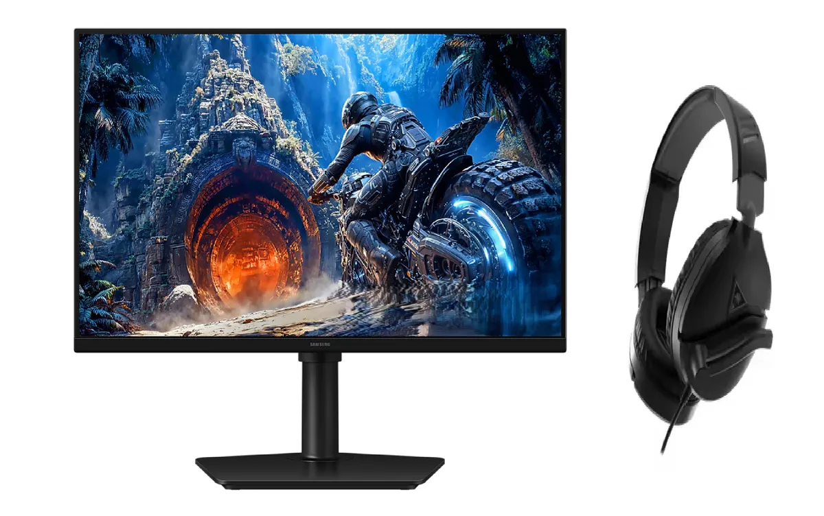 Samsung 27" Odyssey G4 G40H FHD 300Hz Gaming Monitor + CS Recon 70 Headset