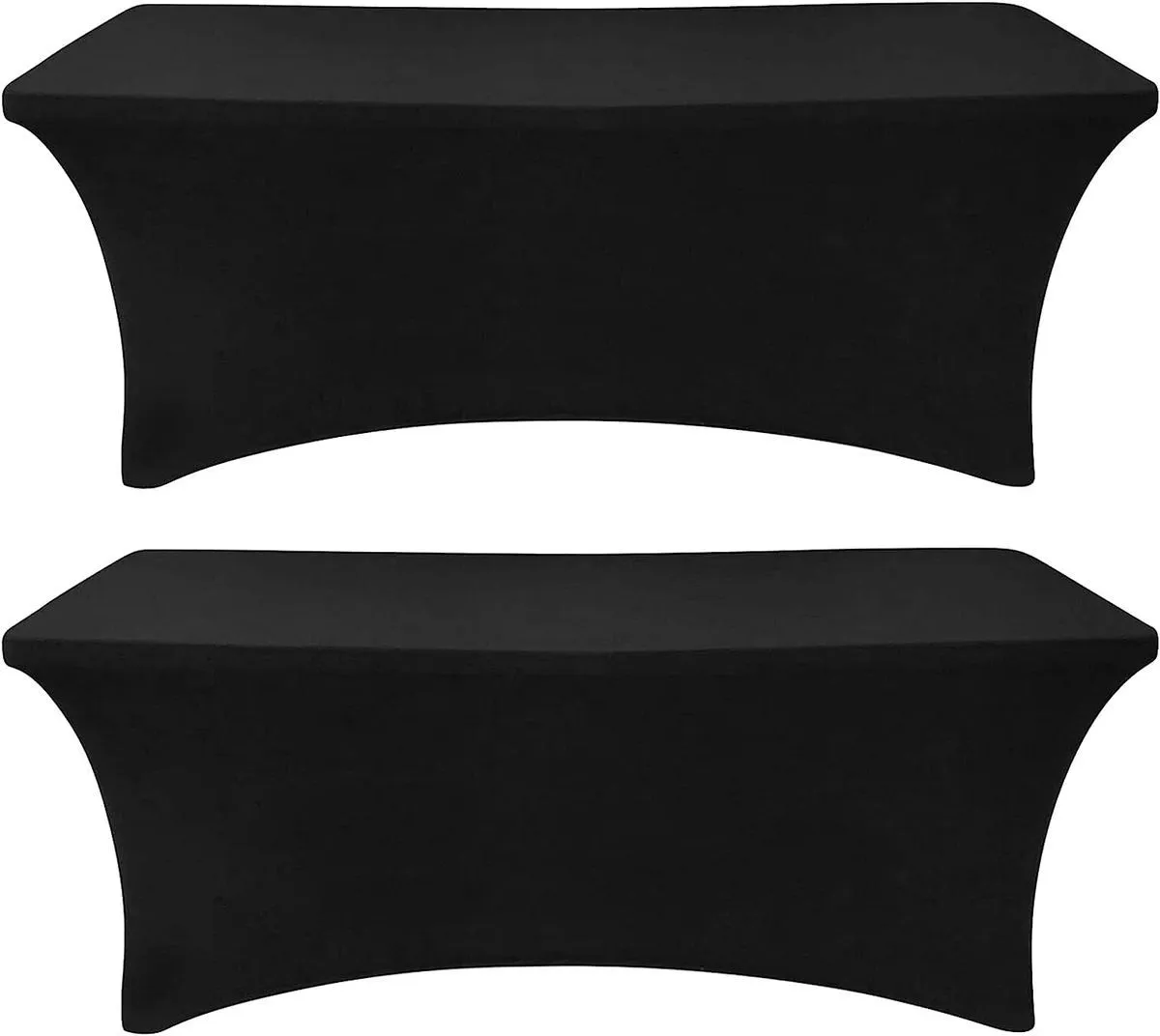 Modern Rectangular Strech Table Cloth pack of 2 - Black