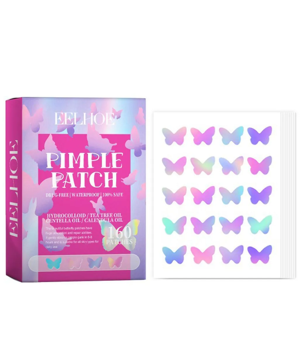 160-Piece Pack of Butterfly acne patches - Effectively Relieves Acne