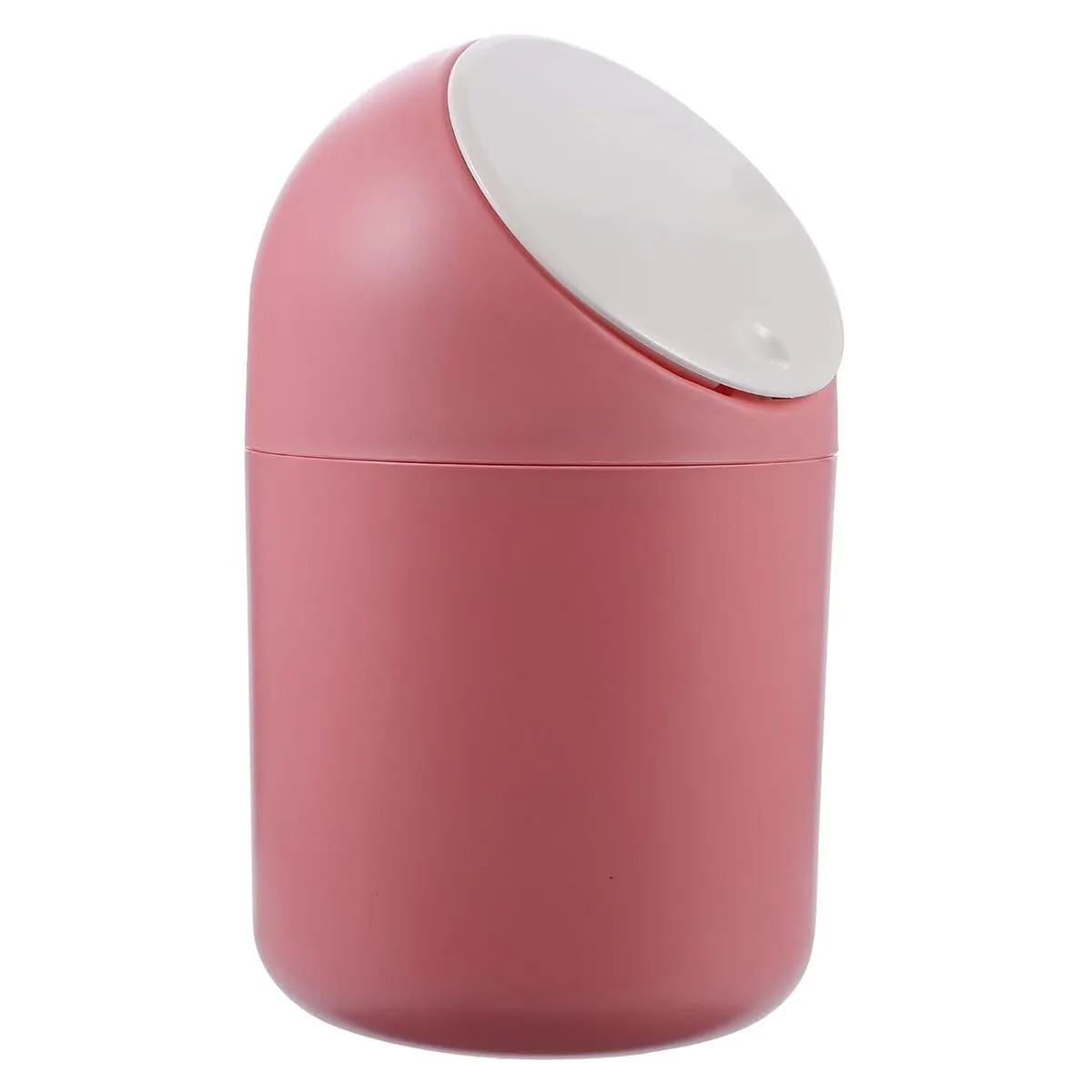 Lidded Mini Plastic Desktop Wastebasket for Office and Household Storage