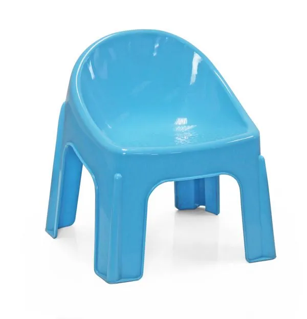Kids Groovy Plastic Chair - Baby Blue