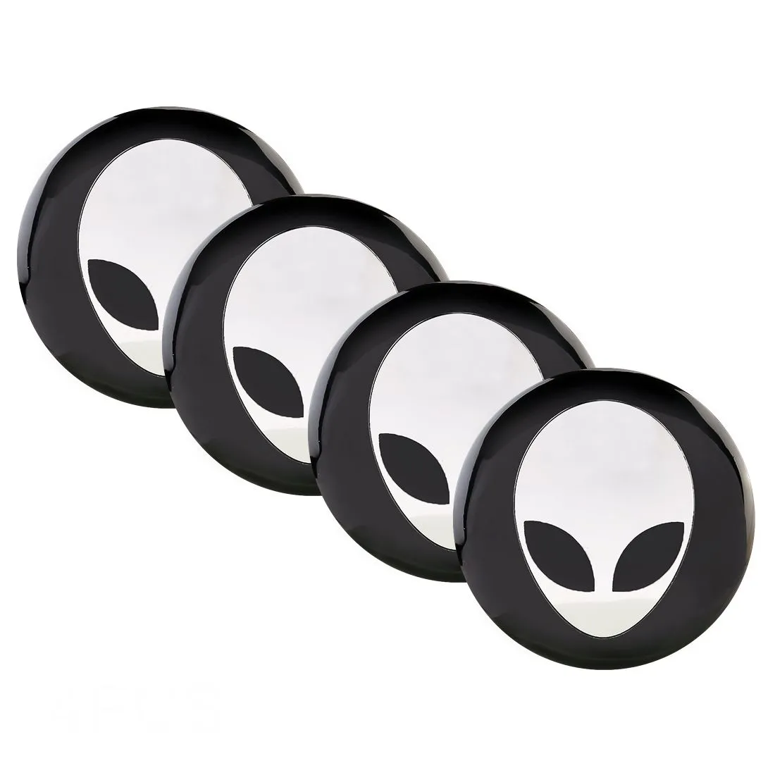 4 Piece Vehicle-Styling Wheel Hub Decorative Sticker 5.8cm - Alien