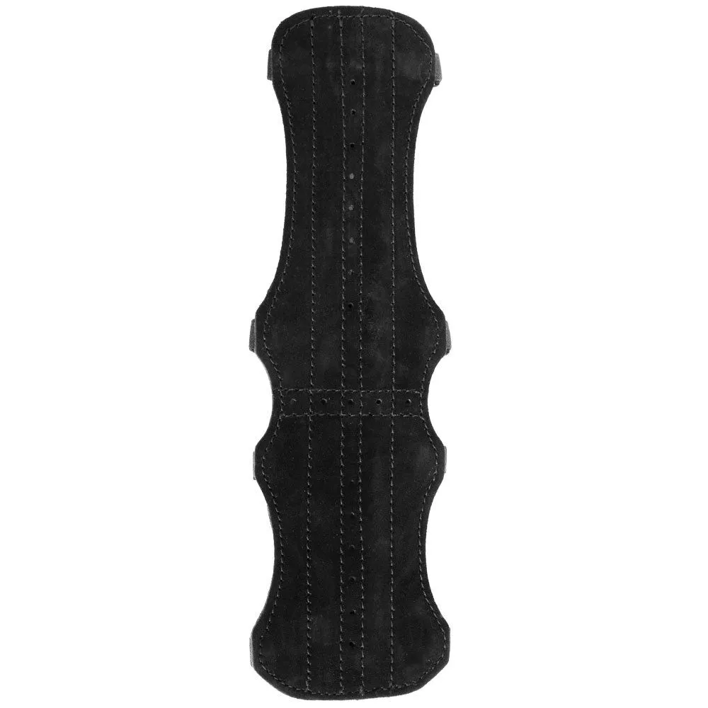 Long Fashion Archery Armguard - Genuine Leather (Tan & Black) - Black