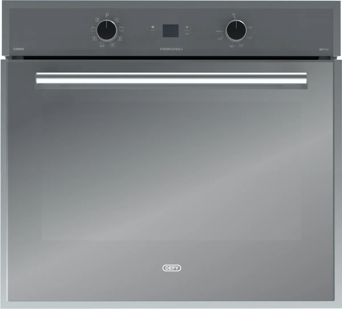 Defy DBO775 70cm Gemini Eye-Level Thermofan+ Oven AirFire Tech - Mirror