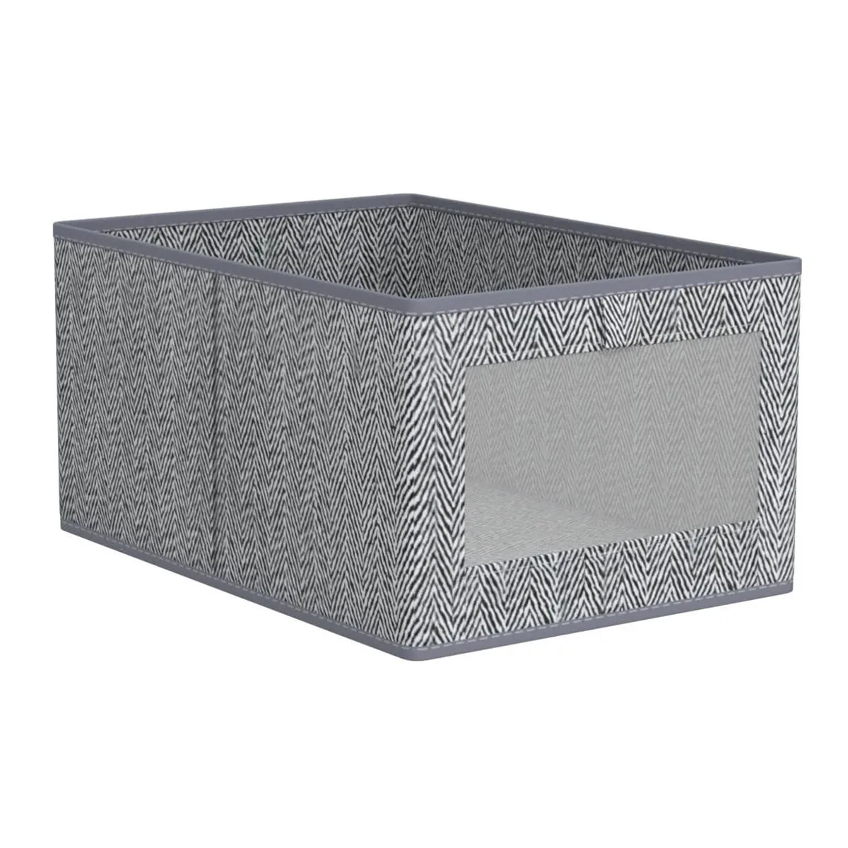 Clothes Storage Basket, Woven Fabric Bins, Clothing Storage Cubes - L