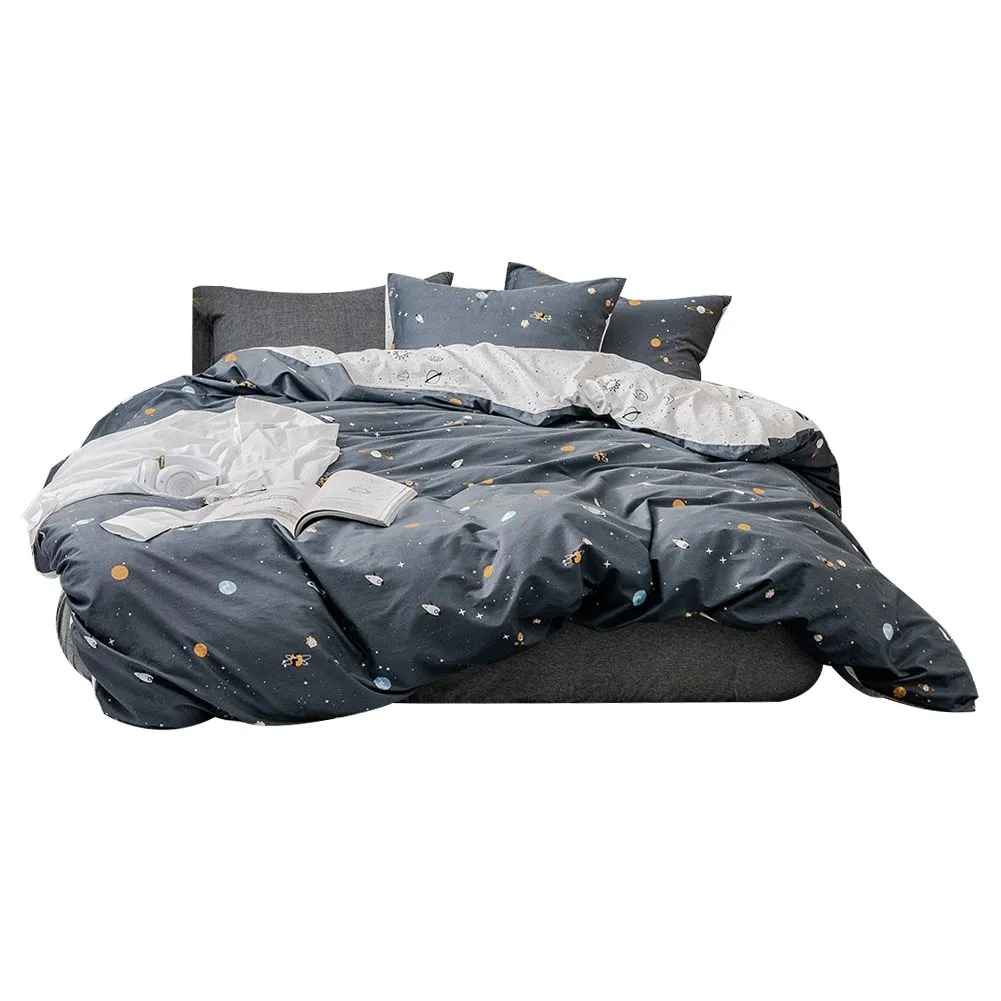 Queen Size Cotton Hidden Zipper Bedding Set
