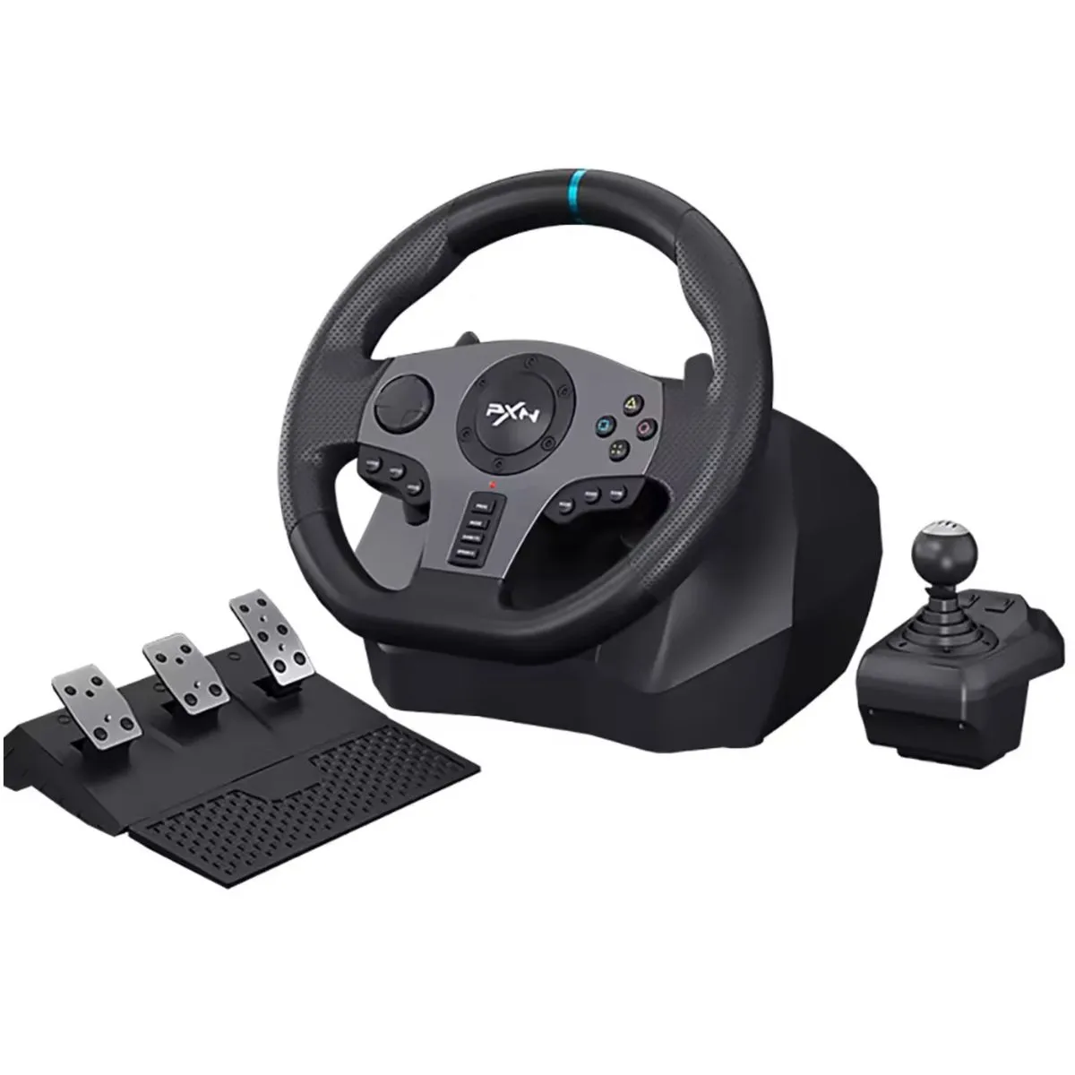 Gaming Racing Steering Wheel with Gear Shift & Pedals