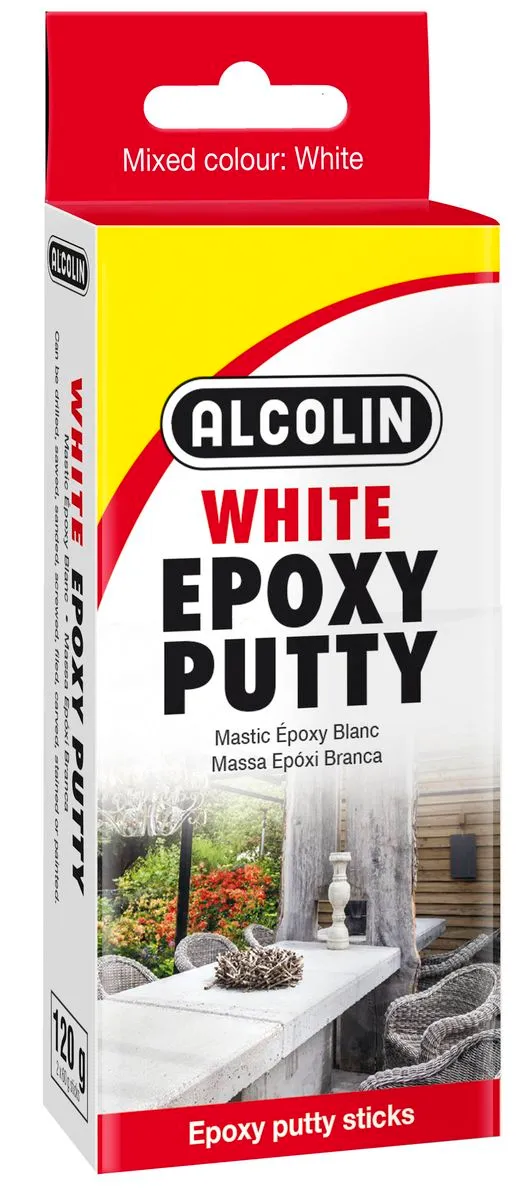 Alcolin Epoxy Putty White 120g (2 X 60g) - Pack of 6