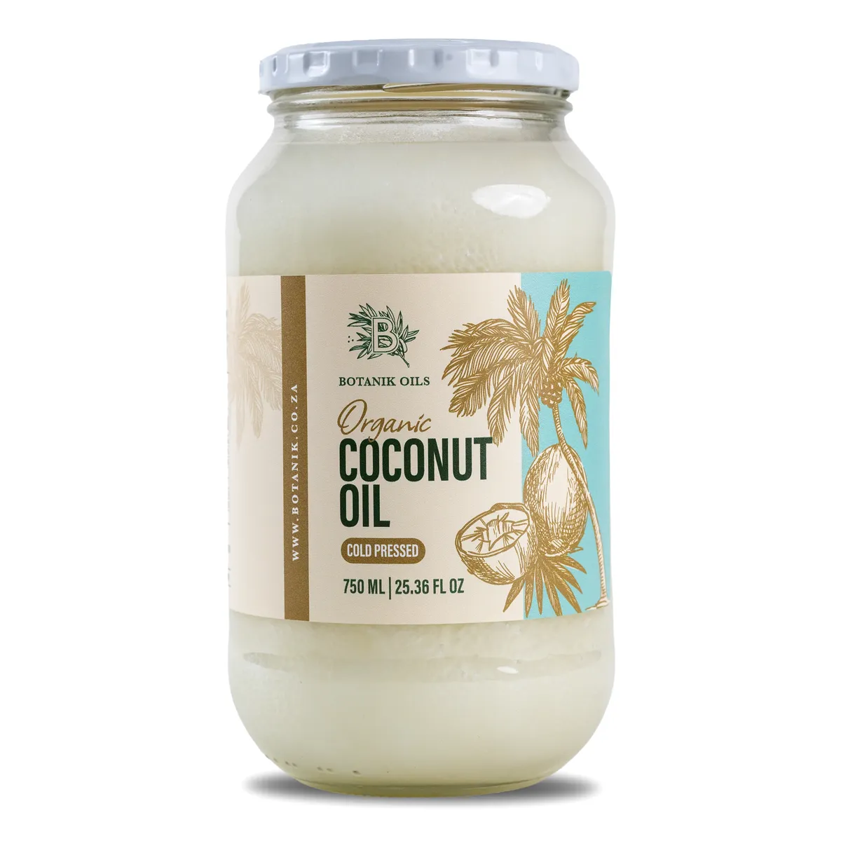 Botanik Oils Organic Coconut Oil, Cold-Pressed - 750ml