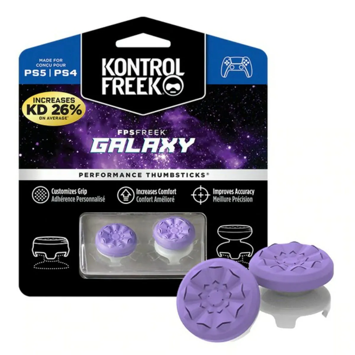 Freek Galaxy Performance Analog Thumb Sitcks for Playstation 4/5 Purple