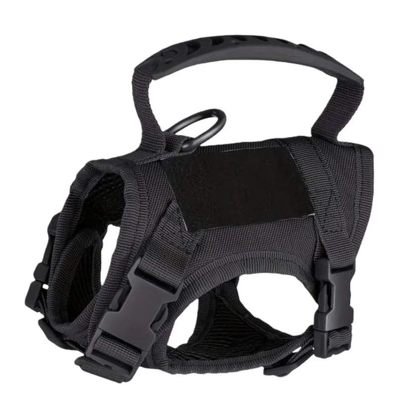 Escape-Proof Tactical Cat Harness With Handle For Large Cats And Small Dogs - Black