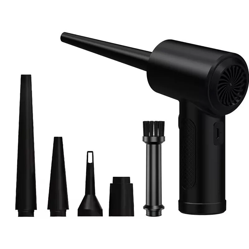 MUSAB 68W Rechargeable Cordless Air Duster with LED Light & 5 Nozzles