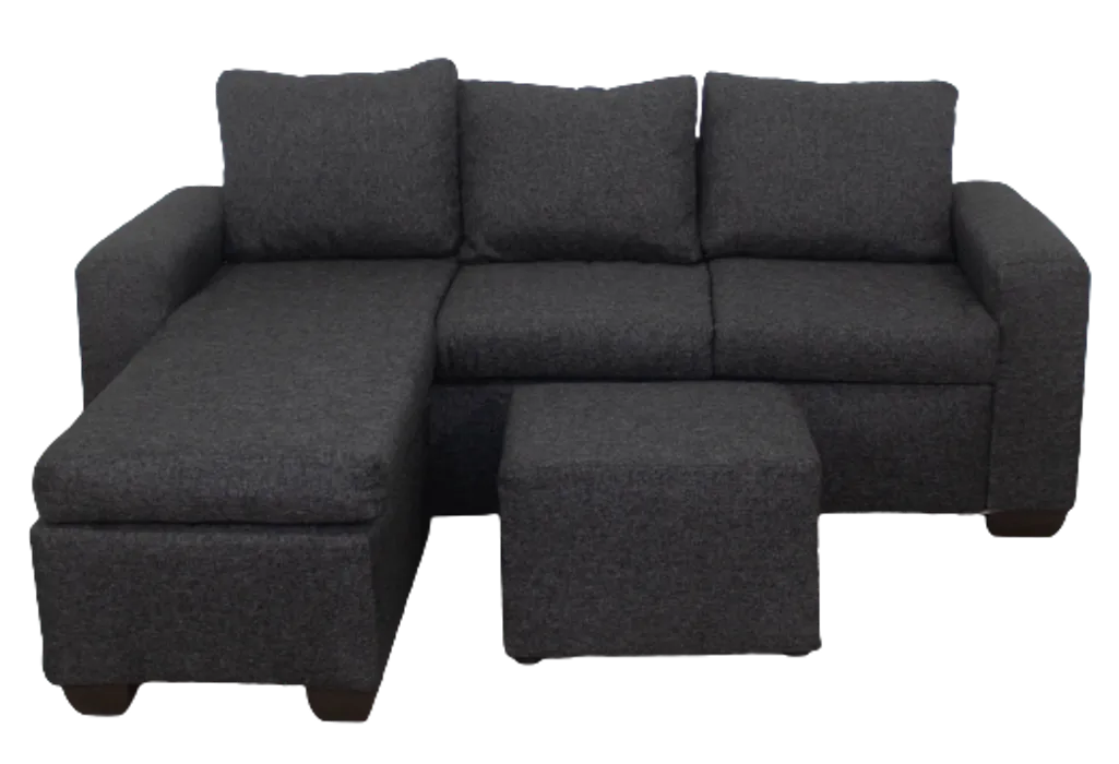 Andre 3 Seater Sofa - L Shape - Charcoal