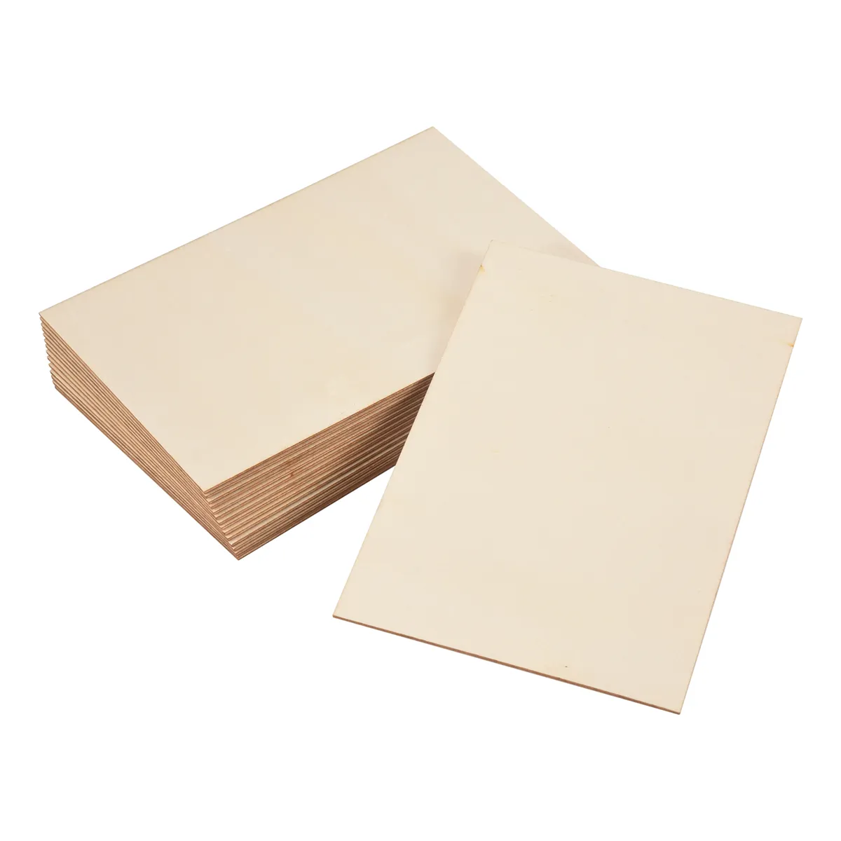 15 Pack Unfinished Wood Sheets, for House Aircraft Ship Boat Arts